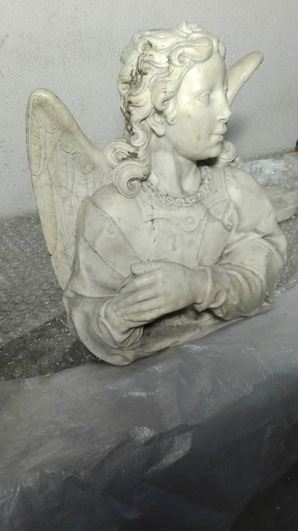 Detall del bust després de la restauració
