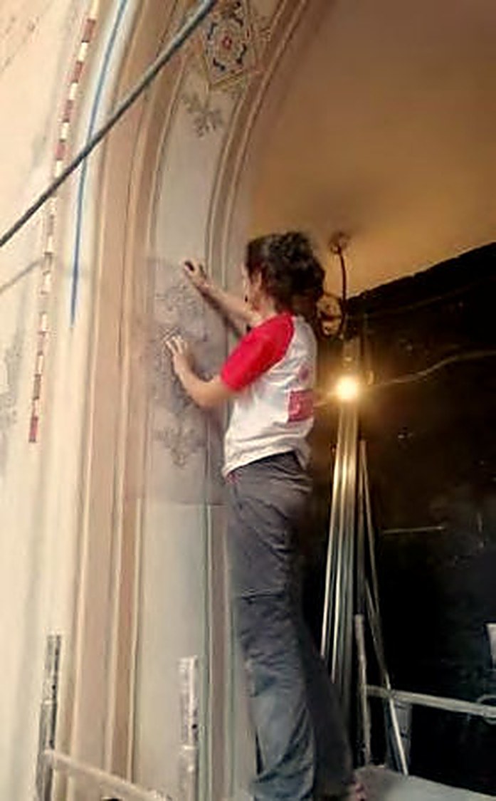 Procés de consolidació i reintegració de la pintura mural