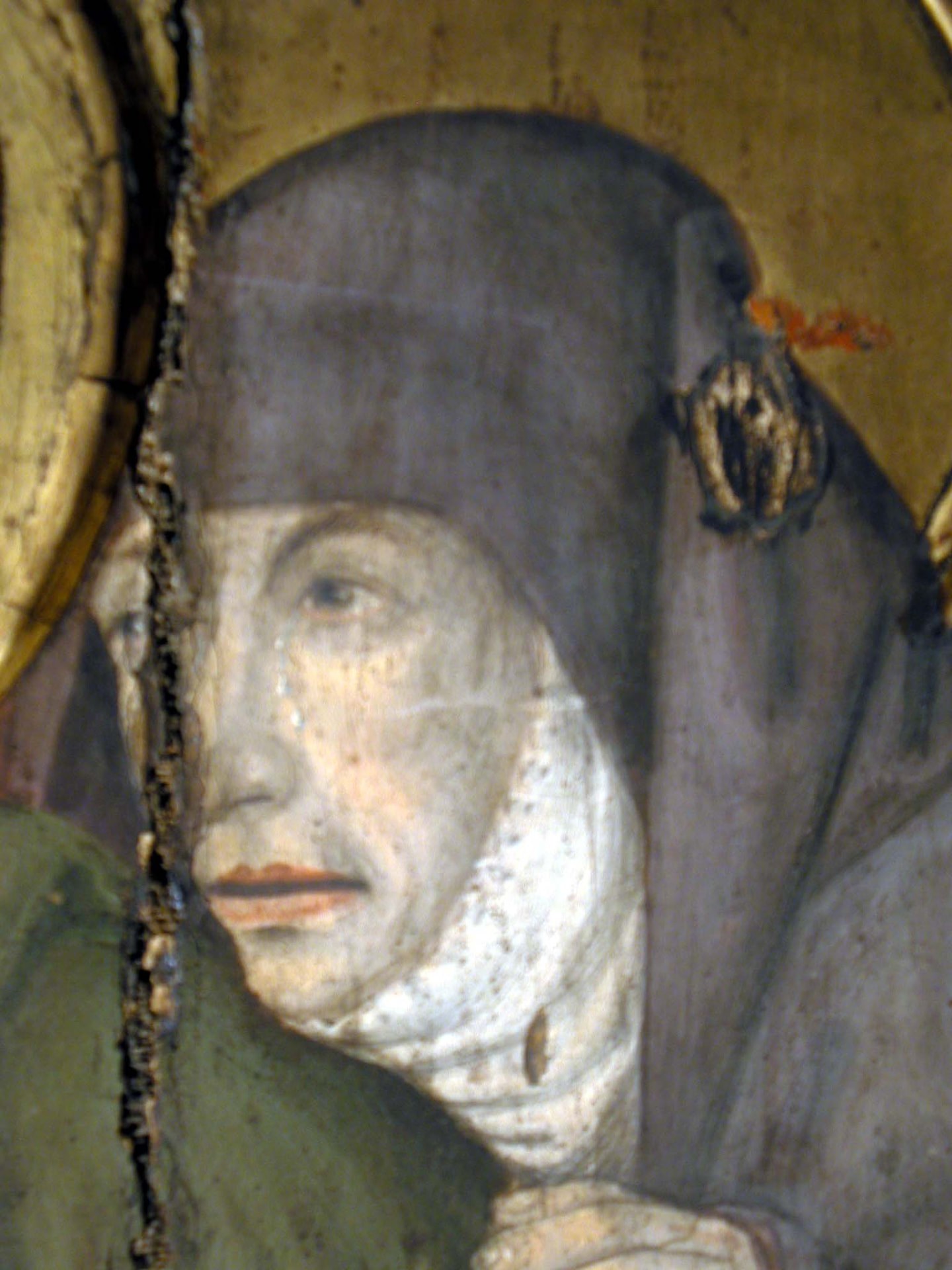 Rostre de la figura abans de la restauració