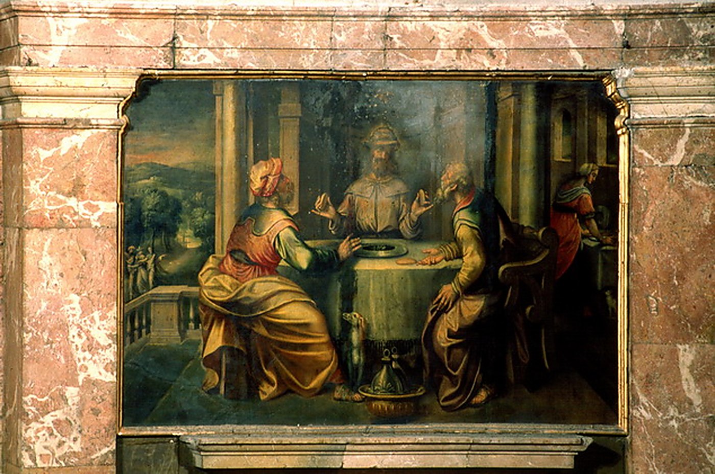 Escena del sopar abans de la restauració