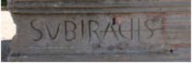 Signatura de Subirachs gravada a la pedra