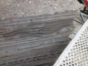 Textura estratificada del formigó