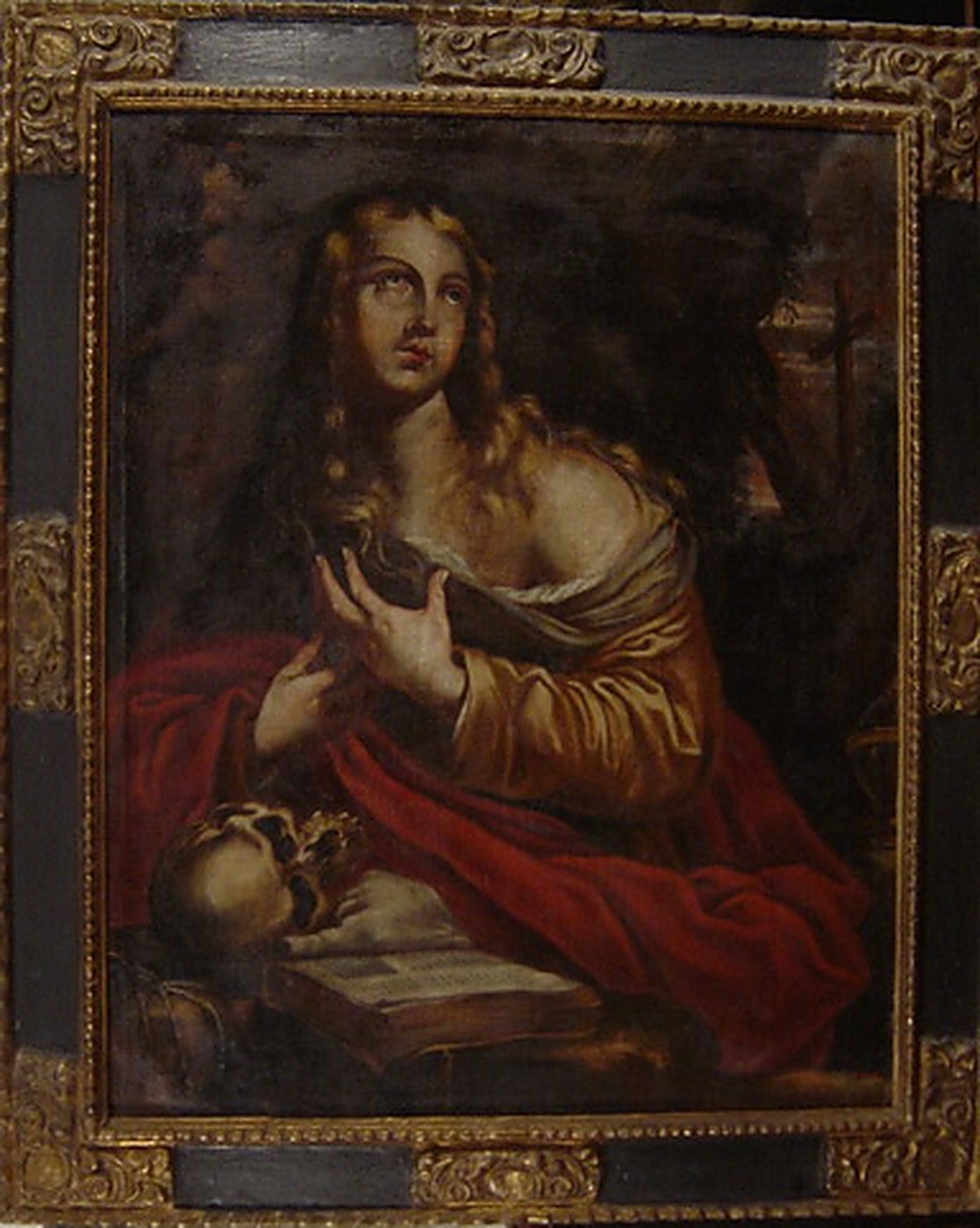 Estat previ: la Magdalena penitent amb el vernís envellit i brut