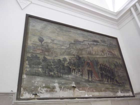 Pintura mural del segle XVIII abans de la intervenció