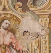 Detall d’una perdua de l’estrati pictòric