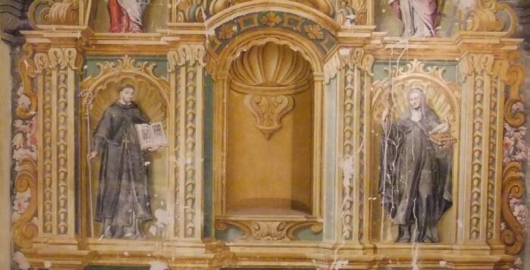 Cos inferior del retaule durant la restauració