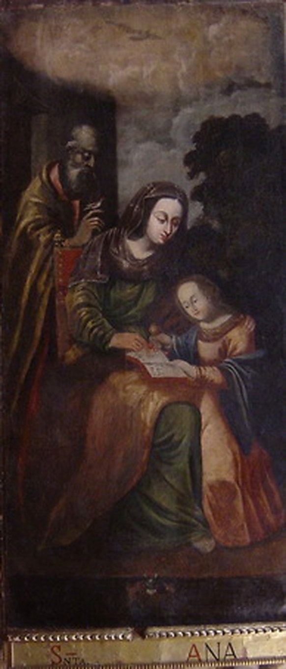 Resultat: pintura de Santa Anna restaurada i reintegrada cromàticament