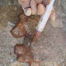 Injecció de consolidant en un paviment