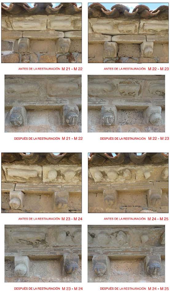 Abans i després de la restauració dels capitells