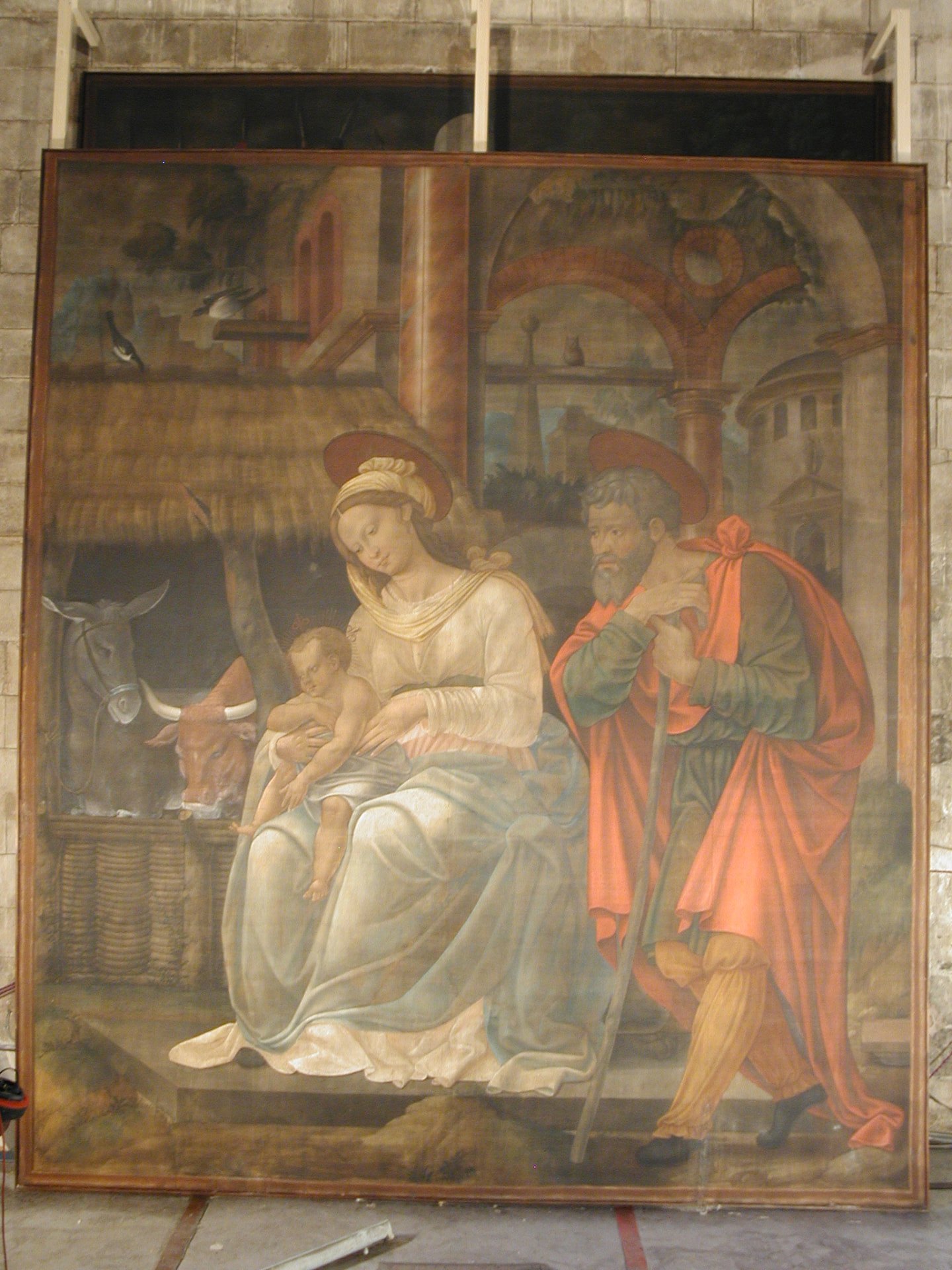 Escena de la Nativitat restaurada